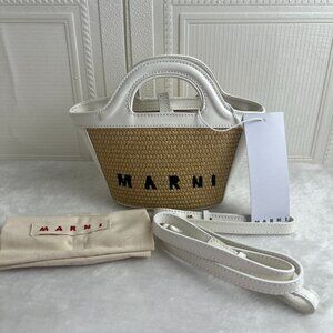 NWT MARNI Tropicalia small Tote bag in white